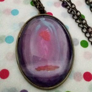 Purple and Pink Pendant Necklace